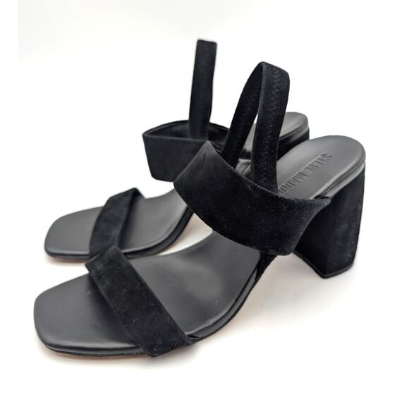 Steve Madden Marbell Slingback Block Heel Sandal Women's Black Size US10M EU40.5 - Picture 1 of 13